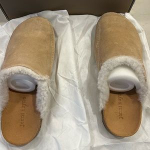 NWT JENNI KAYNE Shearling-Lined Moc Clogs
